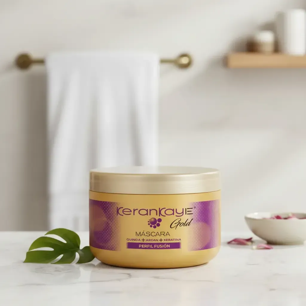 Kerankaye Gold Perfil Fusión Máscara Reconstrutora Silkey 250 g - Imagem 2