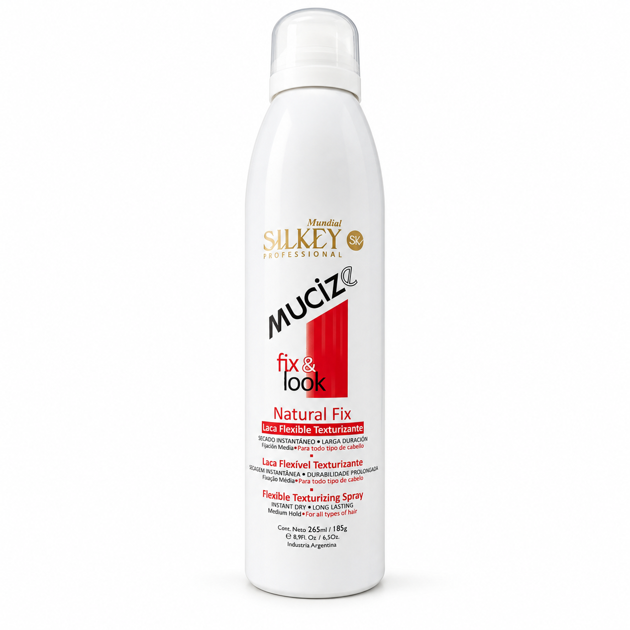 Laquê Mucize Natural Fix Silkey de fixação média com 265 ml